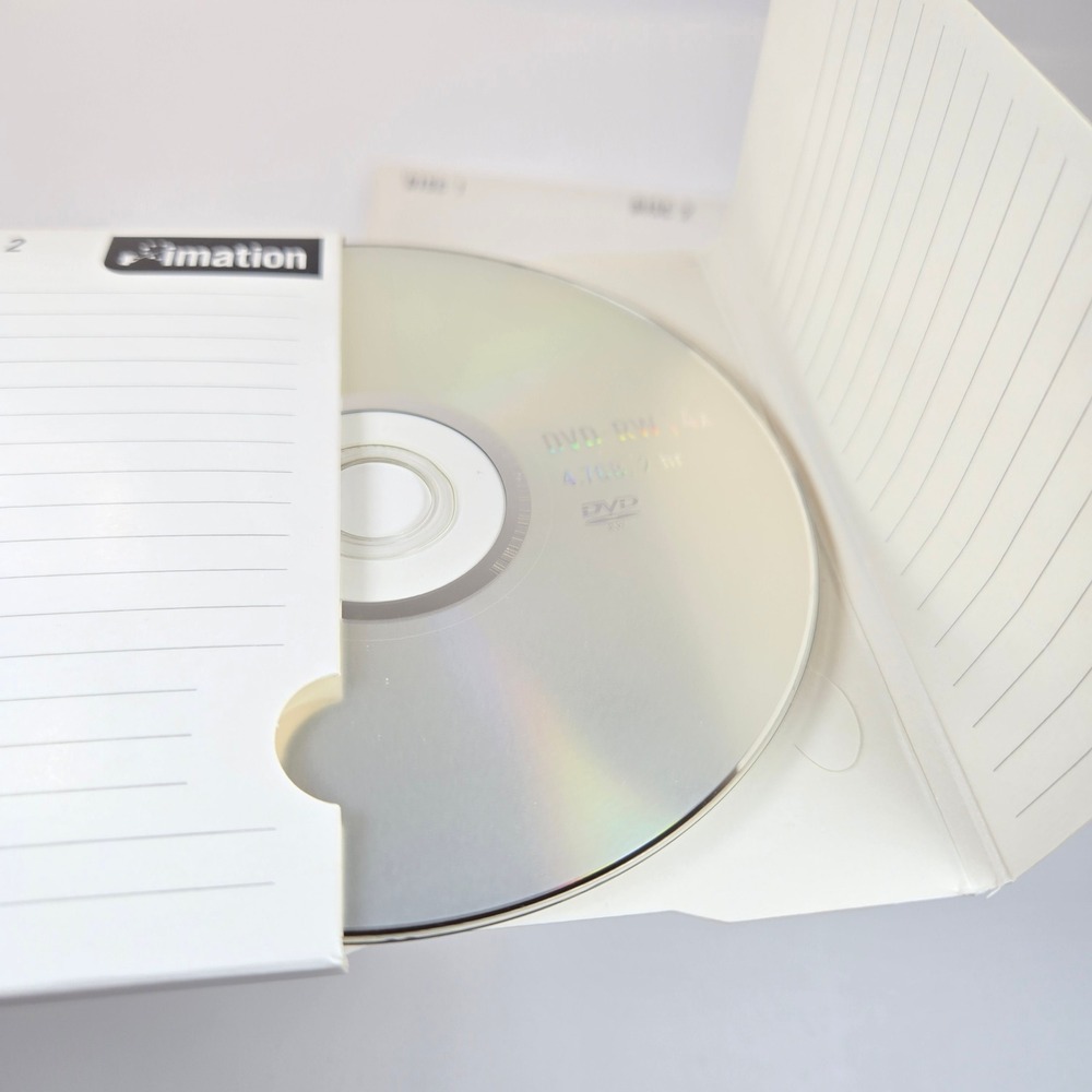 Imation DVD-RW 4.7GB 4x 2hr Rewritable Discs 6 Pack Shatterproof Case 5112226117 - Picture 6 of 7
